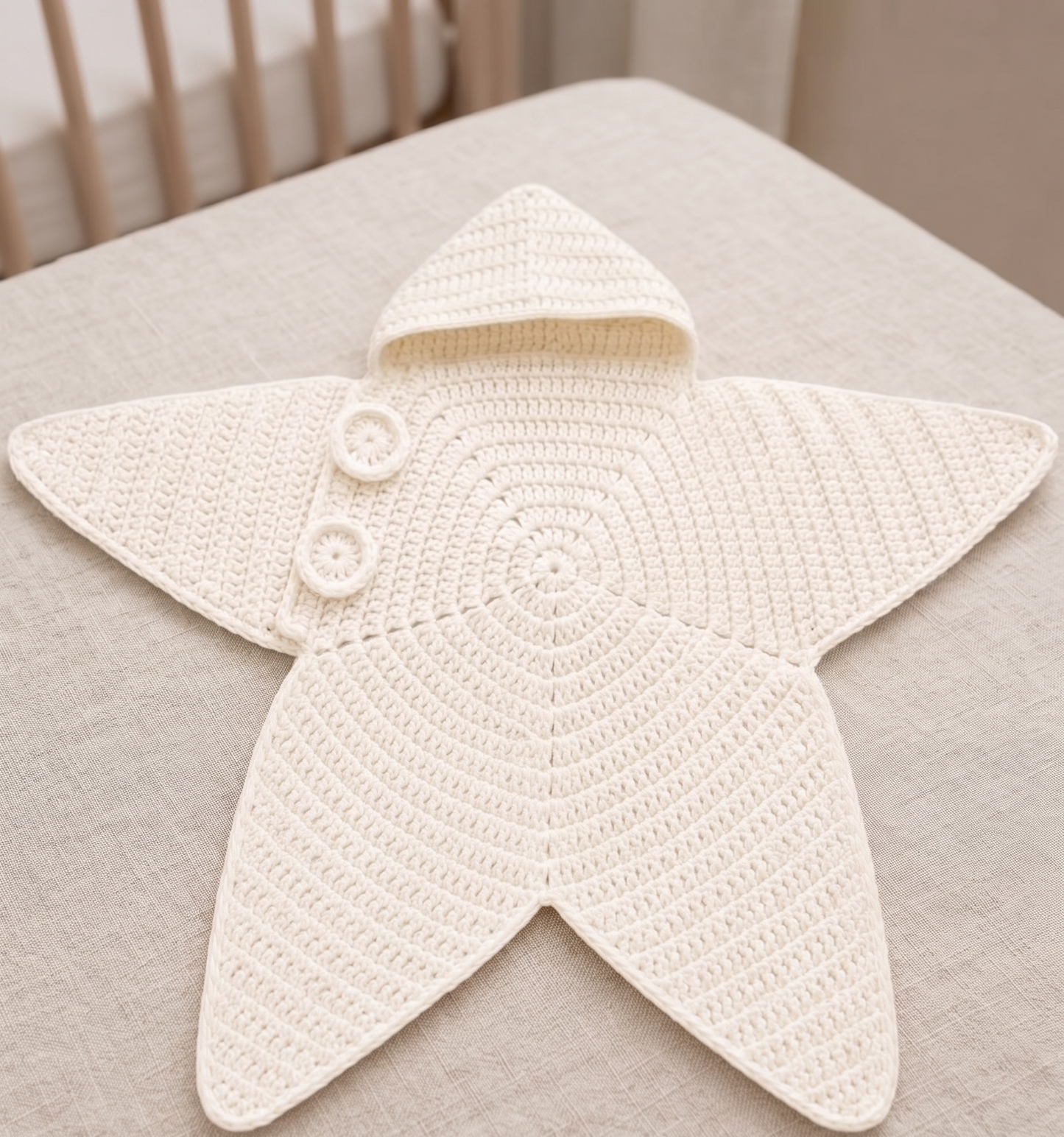 6in1 Häkelanleitung Baby-Sternkokon Set