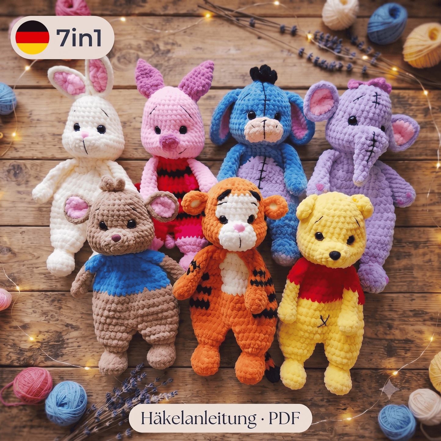 7in1 Bär & Freunde Häkelanleitung